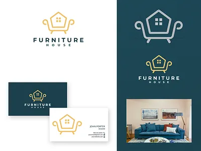 Furniture minimalist logo design a logo design branding design flat furniture logo furniture store illustration logo logo design luxury brand luxury design luxury logo minimal minimalist logo modern modern logo simple