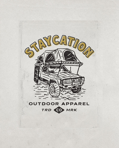 Staycation angonmangsa artwork artworkforsale badges branding design designforsale graphicdesign hand drawn illustration logodesign outdoor outdoors tshirt tshirt design typography vacation vintage vintage badge vintage design