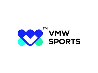 VMW SPORTS brand branding design graphic design illustration letter logo logo design minimal modern sports ui vmw