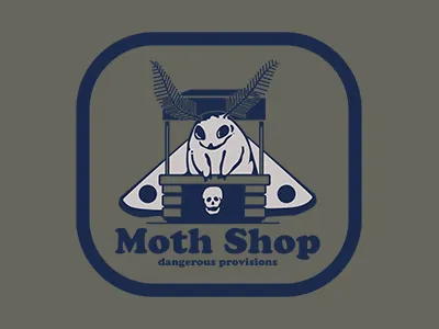 Moth Shop app brand brand identity branding brandings clothing design flat illustration illustrator logo minimal moth shop vector
