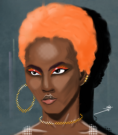 thee shining art black woman digital art make up sketchbook