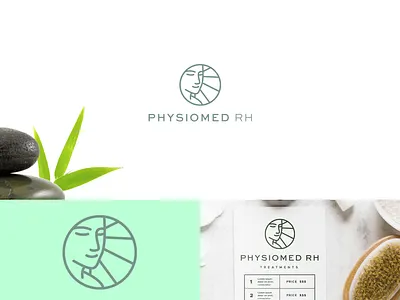 Logo for Spa and Physical Therapy aesthetic tone art beautiful brand identity colors design flat greens health line art logo logo design logo designer smile spa spaceman sun therapist therapy