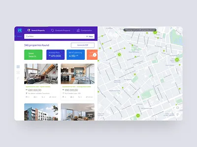 Property Details Transition | Property Search and Evaluation PWA 3d animation apartment app interation map product design property pwa real estate realtor search transition ui ui design ux ux design web design