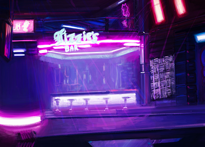 Cyberpunk Bar Fan Art art artwork background concept art cyberpunk cyberpunk 2077 cyberpunk2077 digital art digital illustration digitalart drawing drawingart environment art fan art fanart illustration illustration art illustration digital painting videogame