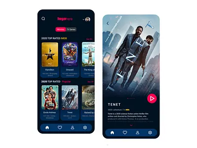 movie player app app application cinema design movie app ui ui design uidesign ux web