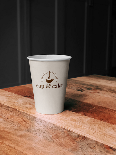 Cup & Cake Paper Coffee Cup branding