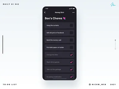 Honey Do's App | Daily UI Challenge 042 (To-do List) daily daily ui daily ui 042 daily ui challenge dailyui dailyui042 dailyuichallenge todo list todolist