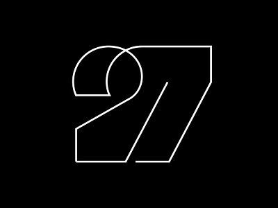 27 27 27 numbers 27logo folio graphic design line logo lines logo logofolio logotype mark number mark