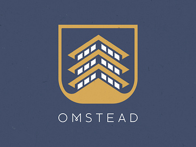 OMSTEAD Montana Identity blue identity logo montana omstead pagoda yoga