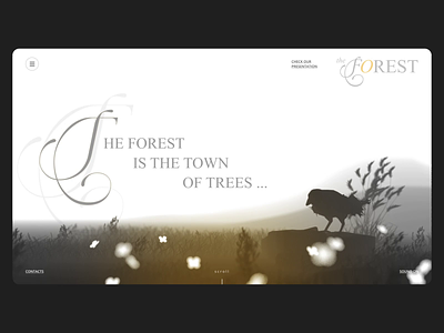the Forest 3d animation cinema 4d concept design layout motion graphics ui ux web