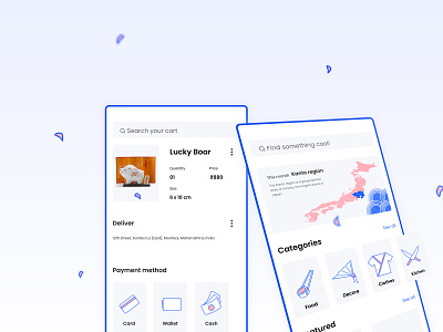 Kitsan- An E-Commerce App for Japanese Products adobe adobe xd app ecommerce japan principle ui ux