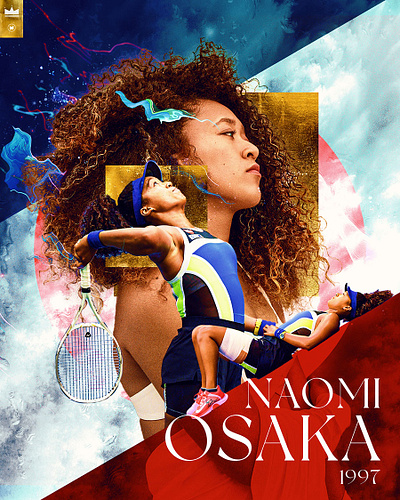 Naomi Osaka black history month branding design digital art graphic design haiti japan naomiosaka photoshop tennis typography