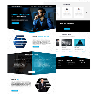 Cyber Security attractive creative cyber cybersecurity landing page minimal