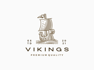 viking ship hatching engraving logo branding draw engraving hand hatching hipster illustration inspiration line logo mobile print sail ship typography ui ux viking vintage woodcut