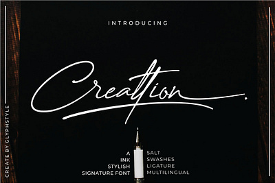 Free Creattion Signature Font blogger branding calligraphy classy clean commercial dance font display elegant excellent exclusive fashion font script handwritten instagram invitation letter lettering ligatures logotype