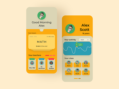 School App app design ui ux