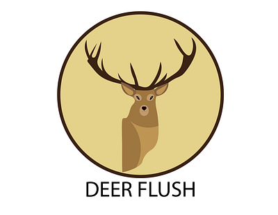 deer flush branding design illustration logo minimal