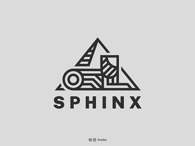 SPHINX LION adobe adobe illustrator animal logo bold brand and identity branding creative design egyptian icon symbol mark lion logo logo design logo inspiration logos minimalist pyramid sphinx typography vector