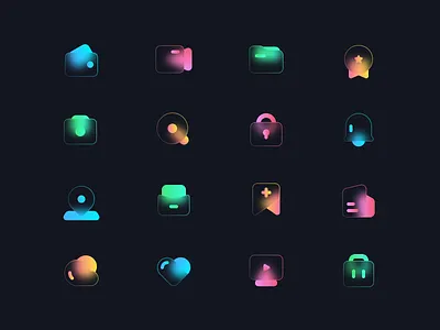 Frosted glass Icon design illustration ui ux 卷筒纸 向量 图标 应用 插图 设计