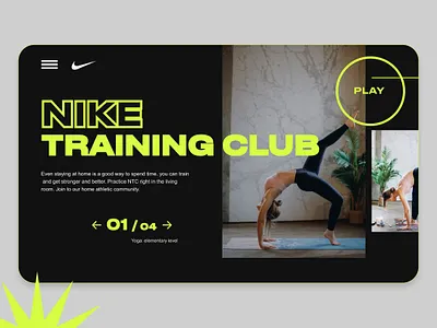 Nike Training club landing page landing landingpage sport ui uidesign uiux ux uxdesign web webdesign website