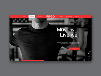 Fitness Center Landing Page adobe adobexd design ui ux