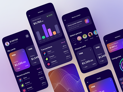 Finance service - Mobile app app app design bank banking banking app finance finance app fintech mobile app mobile app design mobile design mobile ui