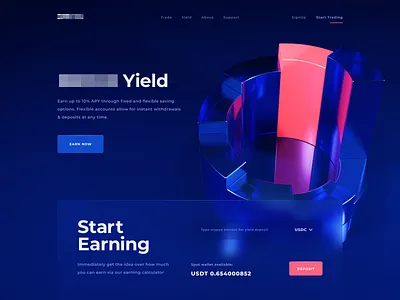 Crypto Hero 3d 3d art 3d chart chart crypto cryptocurrency currency design hero hero image home page landing landing page landing page design page site web web design webdesign website