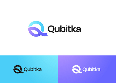 Qubitka Logo agency company design egypt ka logo q qubitka software logo tech