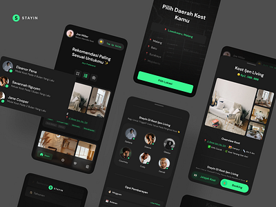 Stayin - Exploration. A Kost Recommendation App booking booking app components estate mobile mobile app mobile app design mobile ui user inteface