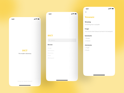 DICT app app design app ui concept concept design design figma mobile ui uidesign