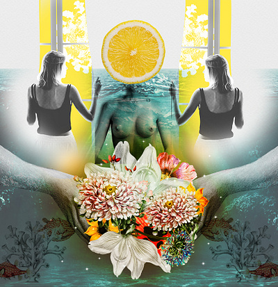 Limon fragmented collage digital design digital illustration photomanipulacion photoshop