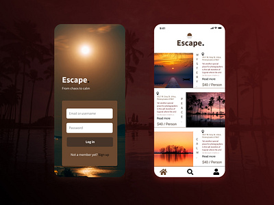 Sunset Point app mobile app design mobile design mobile ui ui uidesign uidesigner uidesigns