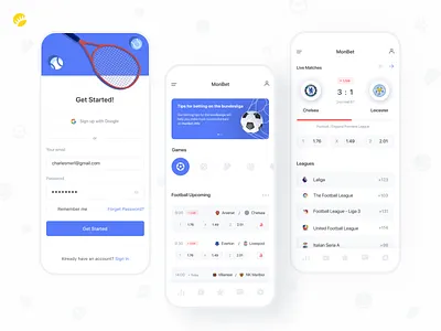 MonBet - betting platform app bet betting design fifa football game mob score soccer sports sports app ui ux