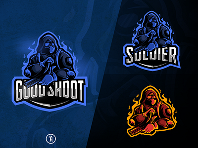 Good Shoot art csgo dota2 esport fortnite game gamer illustration logo mascot mascot character shoot soldier sport stream streamer streaming team twitch vector