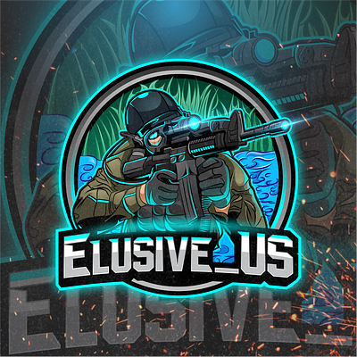 Elusive US logo design army logo branding call of duty design elite forces logo esports logo design fiverr logo gaming logo illustration logo mascot logo militry logo vector