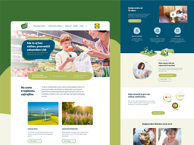 Lidl - The Social Responsibility colorful ecology environment homepage illustration layout minimal nature ui ux webdesign website