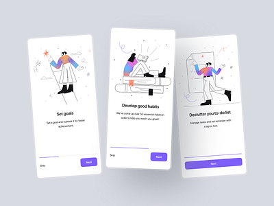 Onboarding app app design design ios app mobile app mobile design onboarding onboarding screen onboarding ui task app task list task planner tasks ui ux