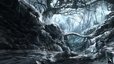 Frozen Gully environment frozen gully landscape snow winter