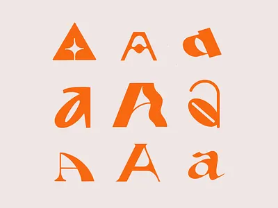 AAaaAaAAa 36dayoftype brush caps experimental exploration letter lettering logo lowercase orange practice procreate procreate app shape type typography uppercase werock