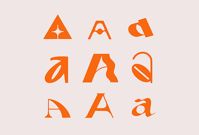 AAaaAaAAa 36dayoftype brush caps experimental exploration letter lettering logo lowercase orange practice procreate procreate app shape type typography uppercase werock