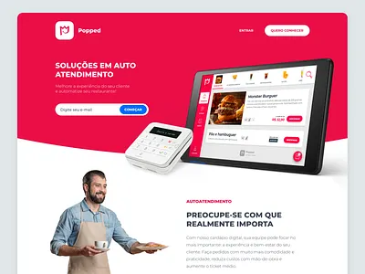Cardápio Digital - Landing Page food landing page site ui ux