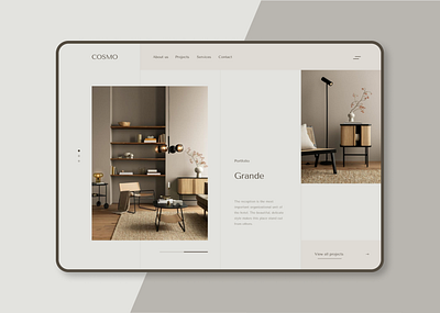 Interior Design Website design minimal ui ux web website