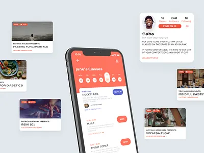 Four Percent - A Live Stream Digital Wellness App branding fitness fourpercent productdesign productdesigner productui technology uidesign uiuxdesign uiuxdesigner uxdesign