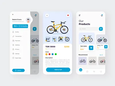 Bishop (Bicycle Shop) app app design bicycle bicycle app bicycle shop bike bike app bike ride bike shop branding buy ecommerce ecommerce app ecommerce design ecommerce shop online shop online shopping online shopping app ride uiux