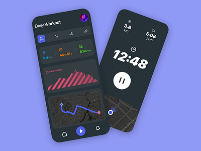 Workout App app branding concept dailyui design fitness interface ios ui ux workout