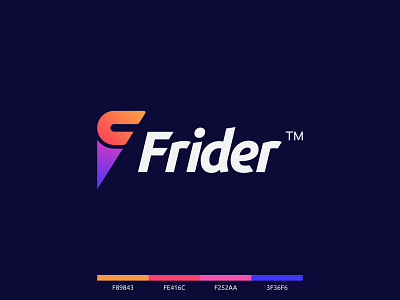 Frider | Letter 'f' modern logo awesome awesome creative logos brand design brand identity branding briliant design corporate logo gfxpreceptor gradient idea letter f letter f logo lettering logo logotype minimalist modern modern logo typography wordmark