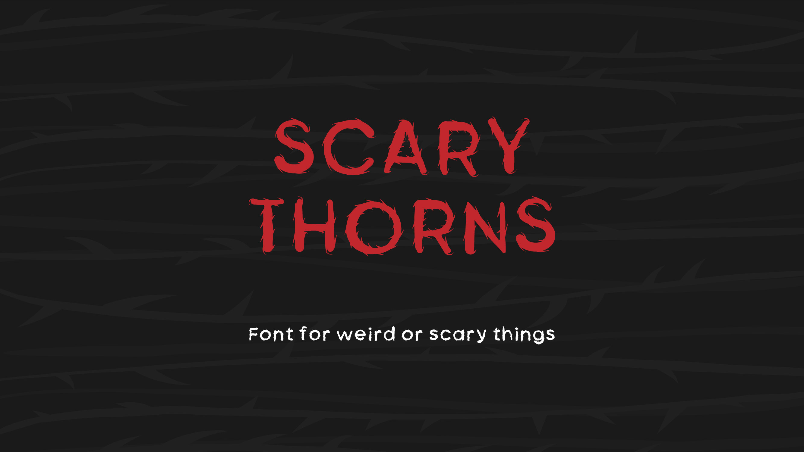 Scary Thorns - FREE Font adobeillustrator creative designer downloadforfree font fonts freebie freedesign freedownload horror illustrator lettering letters scary typelover typography vector