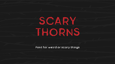 Scary Thorns - FREE Font adobeillustrator creative designer downloadforfree font fonts freebie freedesign freedownload horror illustrator lettering letters scary typelover typography vector