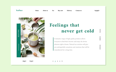 tea app branding design flat minimal typography ui ux web website