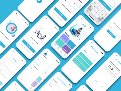 Etude (Study App) figma design learning mobile app mobile app design mobile ui reading student app study study app